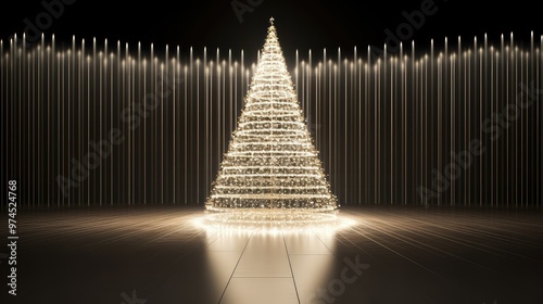 Wallpaper Mural modern christmas tree light Torontodigital.ca