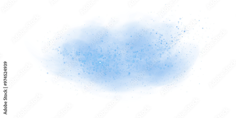 Fantastic blue smoke background. Magic blue smoke with glitter and small particles of twinkling stars. Fog with luminous particles. blue vapor with stardust. Morning fog over land or water surface, ma Fantastic blue smoke background. Magic blue smoke with glitter and small particles of twinkling stars. Fog with luminous particles. blue vapor with stardust. Morning fog over land or water surface, ma