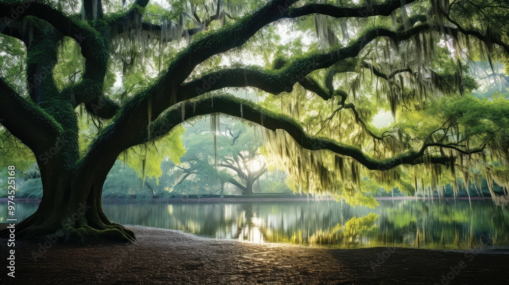 Naklejka premium canopy south carolina trees