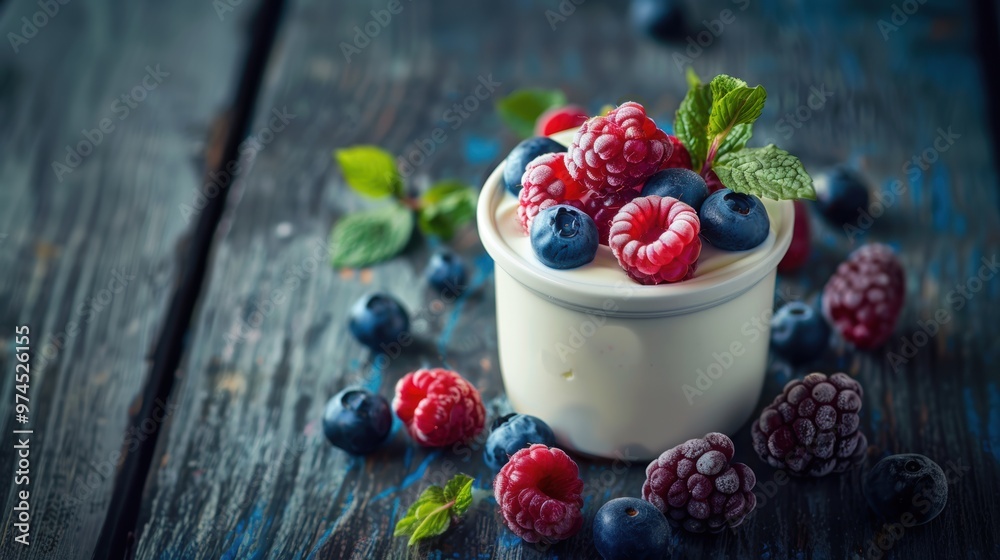 Yogurt with fresh berries Yogurt with fresh berries
