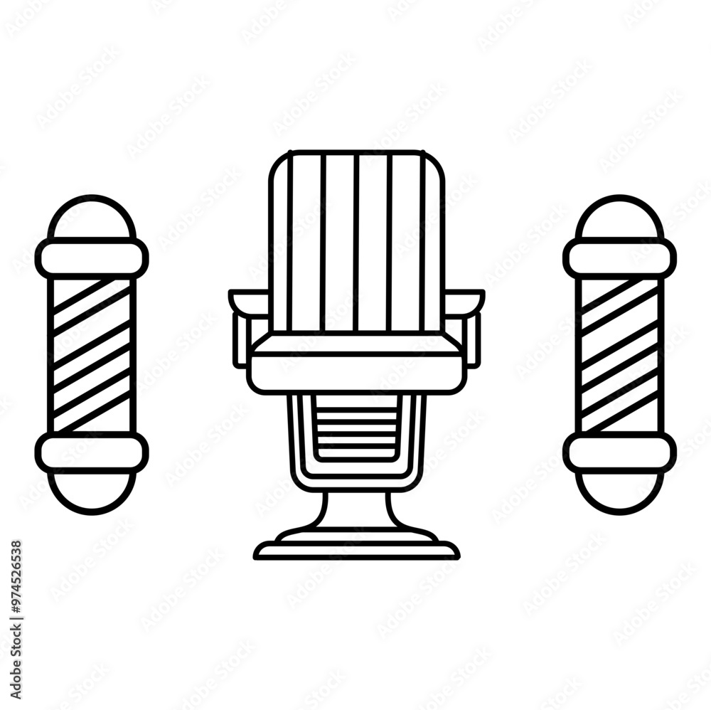 Barbershop icon for your aplication or your barbershop Barbershop icon for your aplication or your barbershop