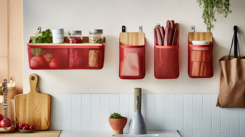 storage red net bag