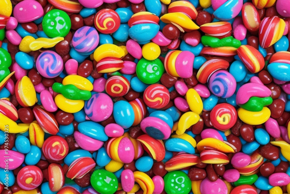Fototapeta premium Background of colorful twisted candy