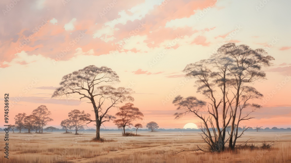 Obraz premium horizon sky and tree