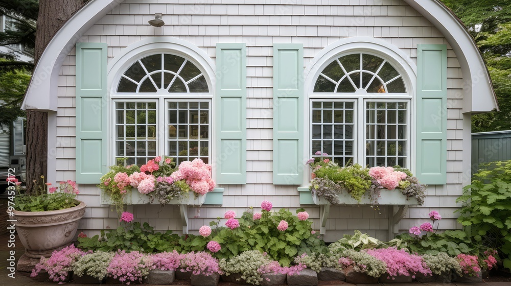 flowerboxes house exterior windows flowerboxes house exterior windows