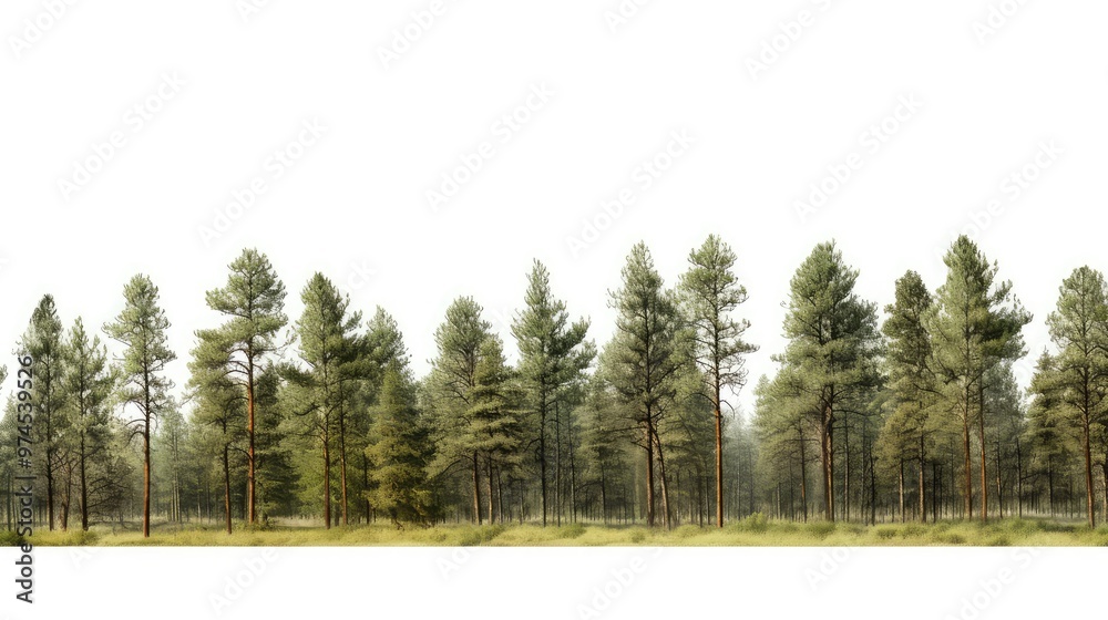 Obraz premium canopy pine tree transparent background