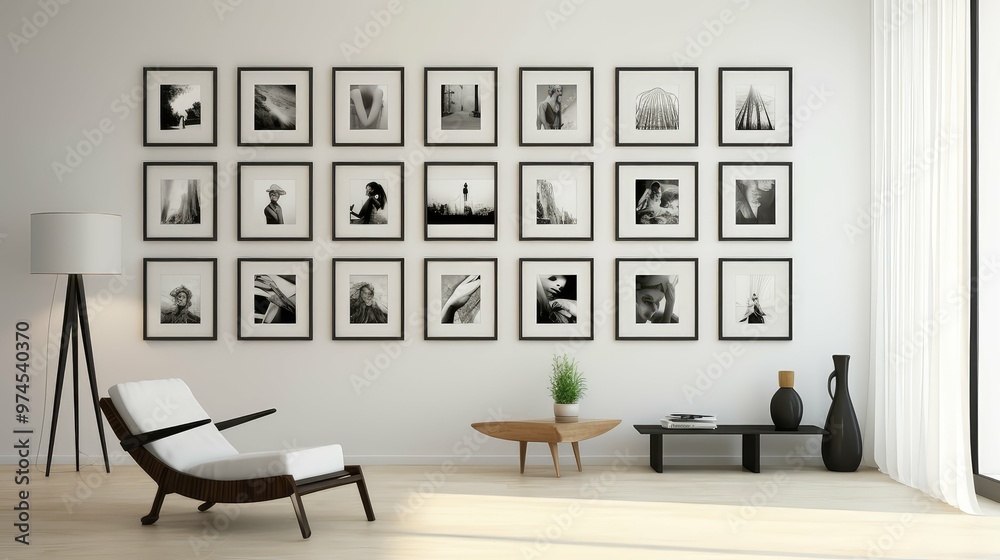Obraz premium minimalist frames wall