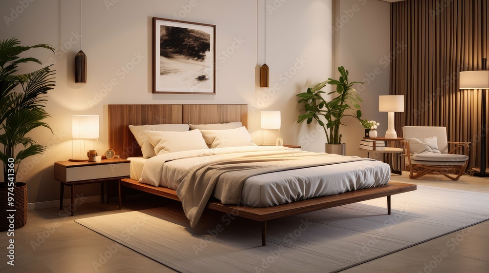 Fototapeta premium bedroom house furniture