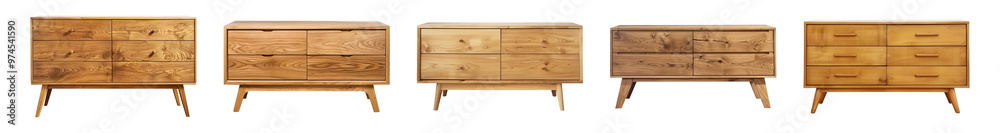 wooden sideboard with drawers isolated on a transparent or white background, cut-out, PNG wooden sideboard with drawers isolated on a transparent or white background, cut-out, PNG