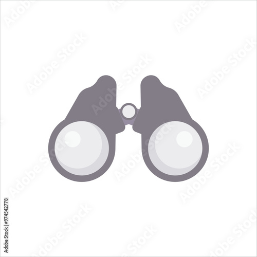 vector illustration of simple binoculars on white background, EPS file can be edited