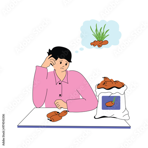A researcher examining seeds affected by damage