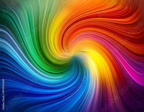 Abstract rainbow swirl background with depth of field for a dynamic look