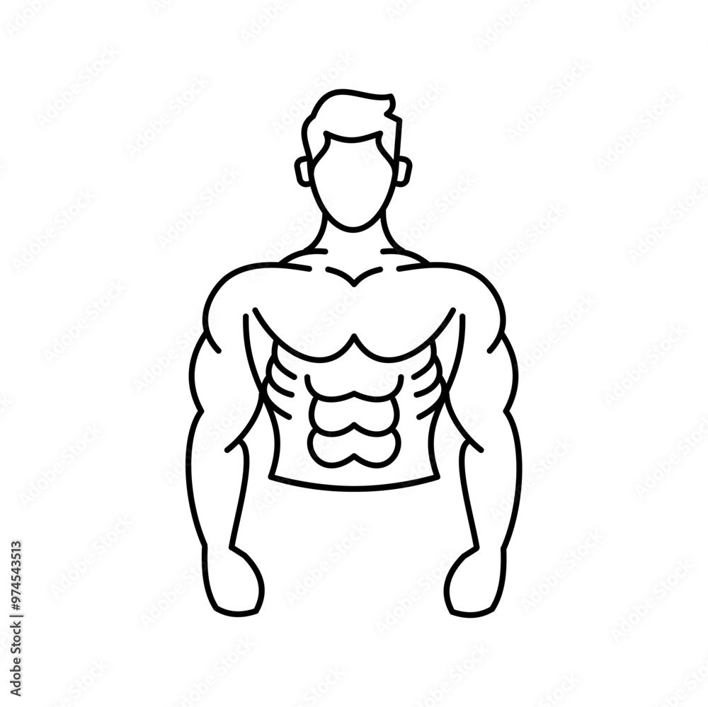 Gym, fitness and sport outline style icon prefect pixel icon