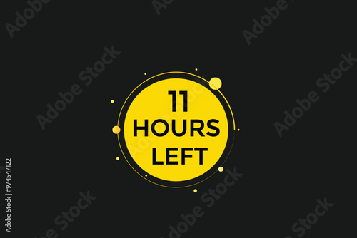 Basic RGB11 hours left, icon, stile, timer, countdown, clock, time,  background, template, 11  hours left, countdown, sticker, left banner, business, sale, label button

