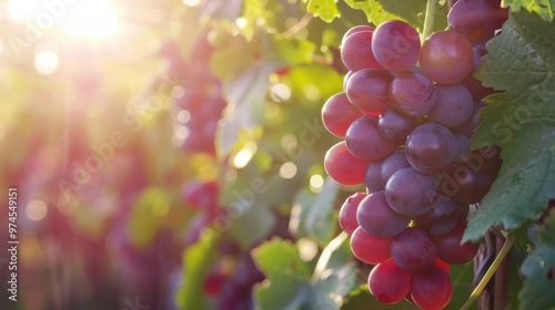 Grape fruit on vine in plantation farm gardent photo