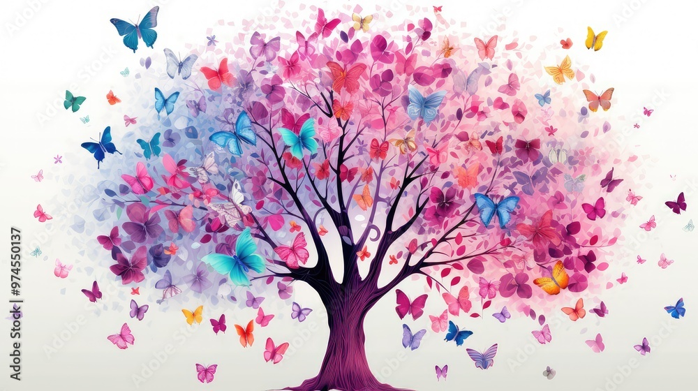 hues tree illustration hues tree illustration