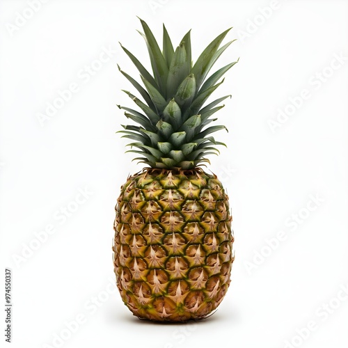 A pineapple isolated on a white background.