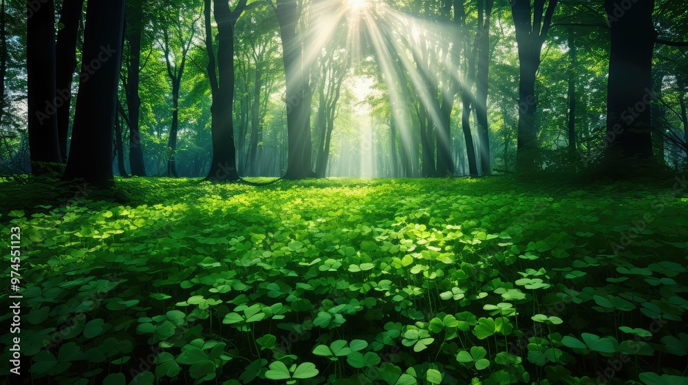 Fototapeta premium field clover leaf