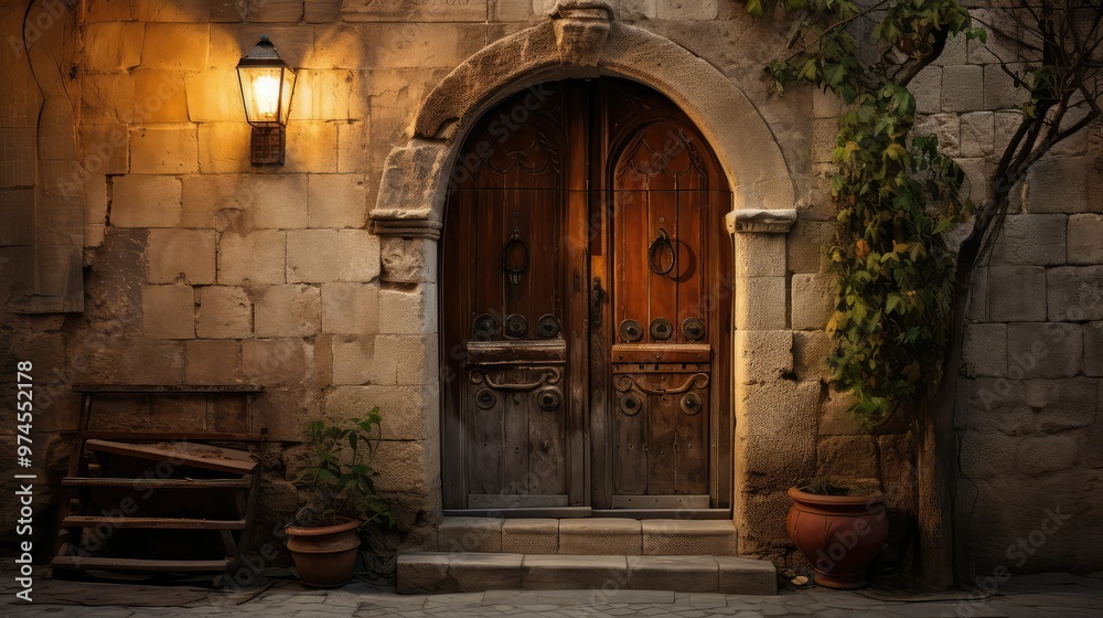 weathered appartment door