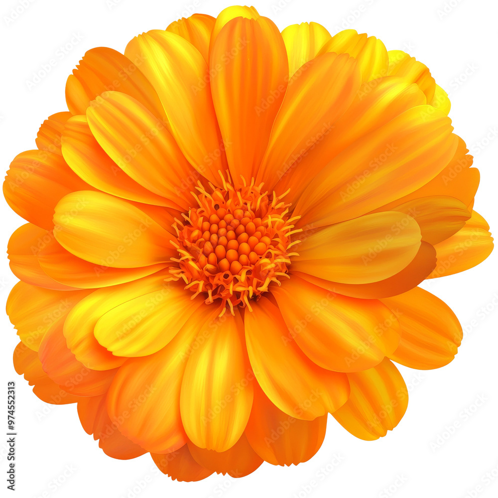A vibrant orange flower with layered petals and intricate details. cut out, PNG, isolated on transparent background. A vibrant orange flower with layered petals and intricate details. cut out, PNG, isolated on transparent background.