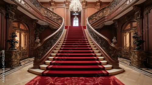 mansion stairs in house photo