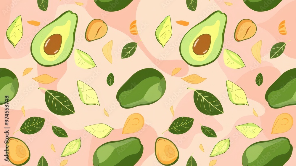 Avocado halves and citrus slices on a pink background, bright and lively. Ideal for vibrant, food, and summer-themed designs. Avocado halves and citrus slices on a pink background, bright and lively. Ideal for vibrant, food, and summer-themed designs.