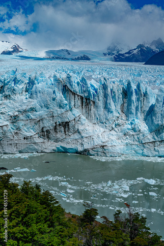glacial landscape of Perito Moreno in Pampa Argentina
