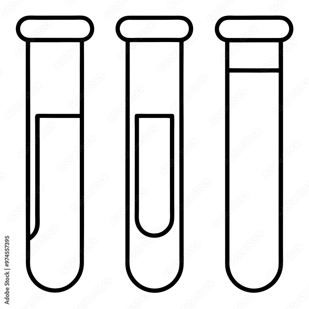 Test tubes vector on white background Test tubes vector on white background