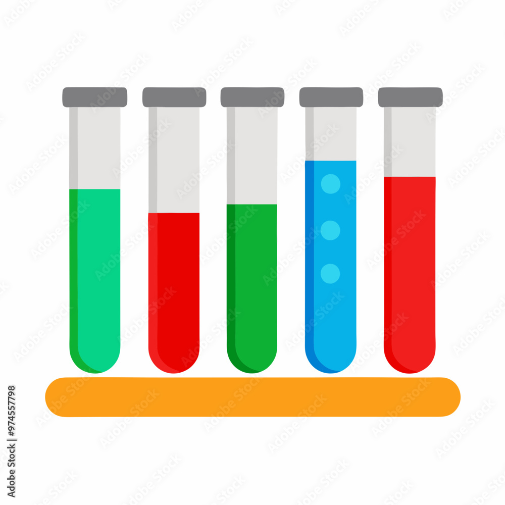 Test tubes vector on white background Test tubes vector on white background