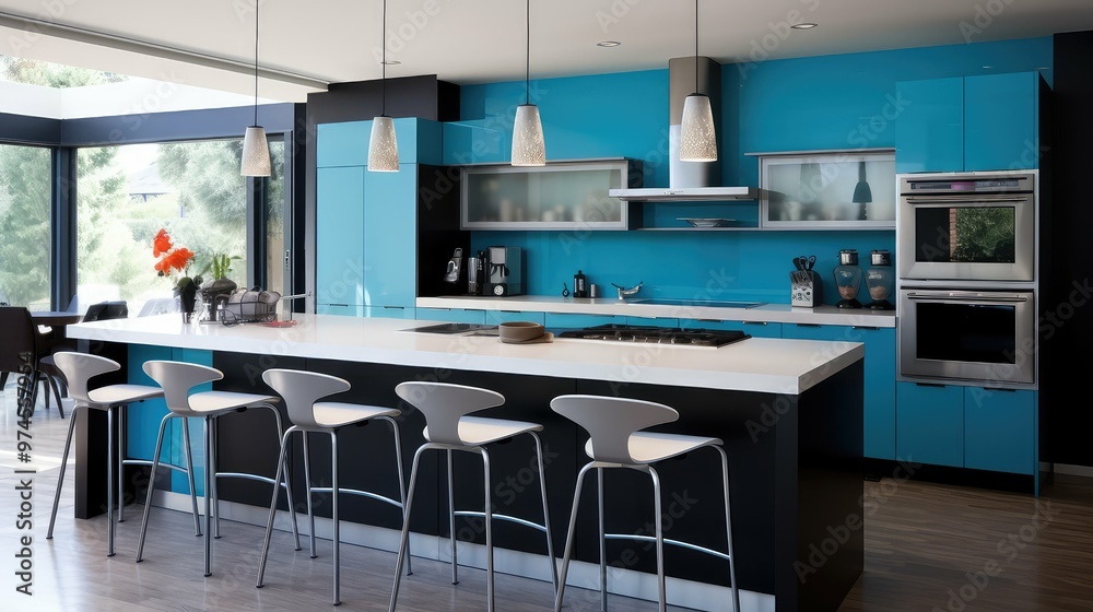 lights modern kitchen blue lights modern kitchen blue