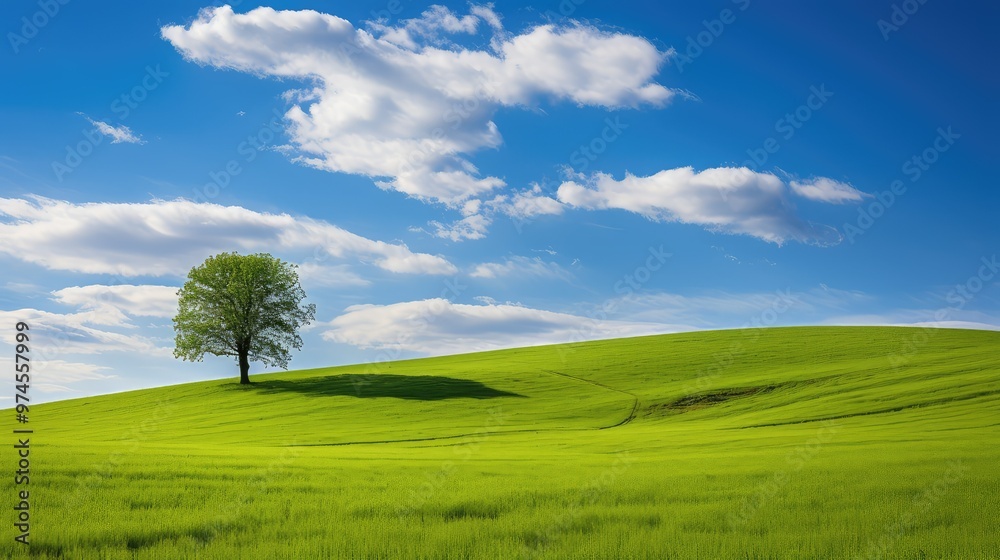 Obraz premium outdoors blue sky green grass