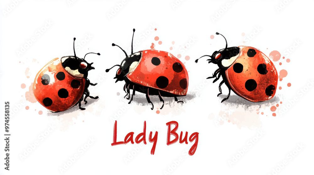 Ladybug Watercolor Set. Ladybug Watercolor Set.