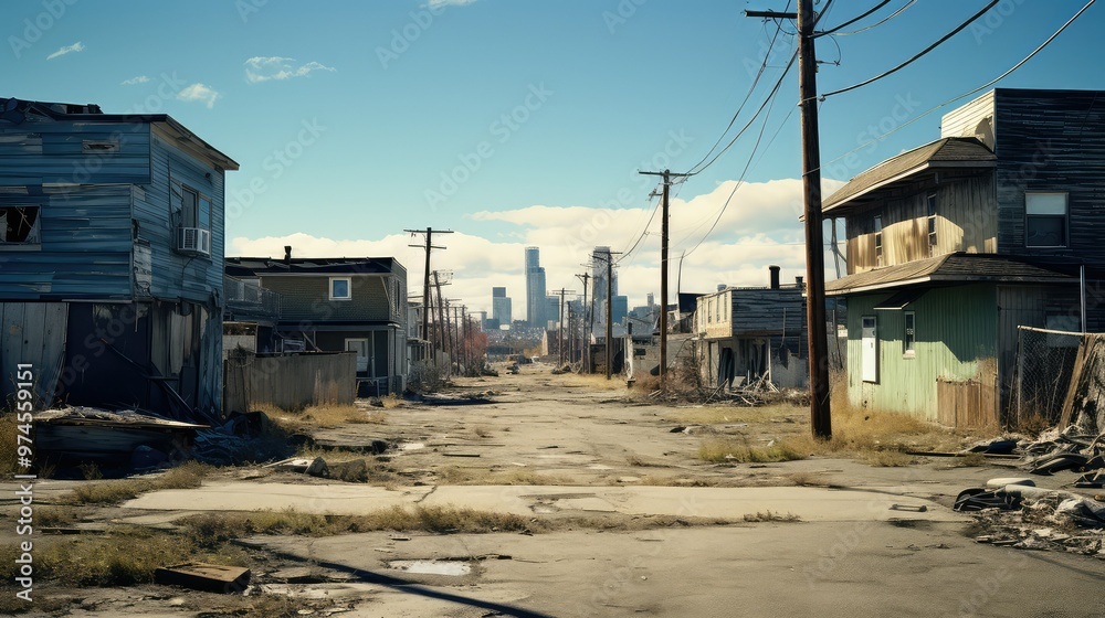 city empty house lot