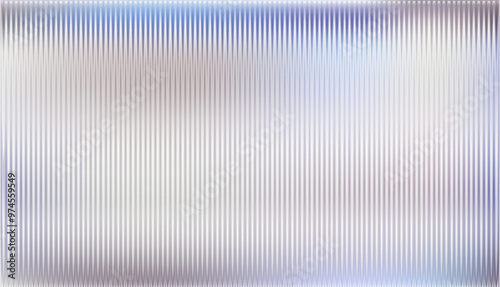 Vector ribbed glass texture background. Blue white grey purple ribbed glass. Mesh gradient. acrylic ribbed bath surface. Reeded glass background semitransparent overlay. Bath wall window