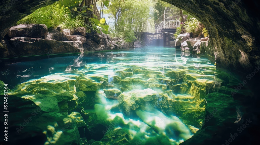 Naklejka premium clarity underground water