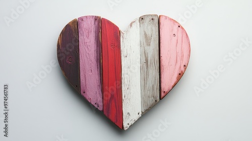 Rustic Wooden Heart: A Symbol of Love and Craftsmanship photo