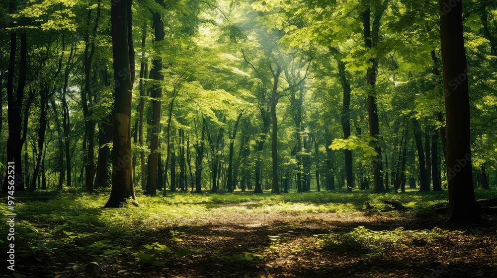 Obraz premium dense leaves trees