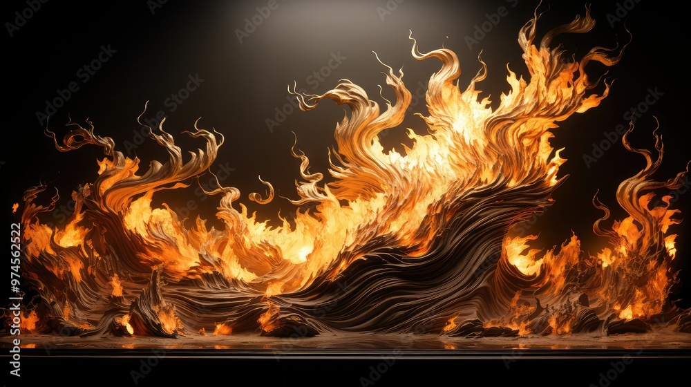 Fototapeta premium intricate 3d fire