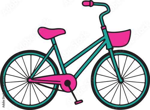 Bicycle vector art illustration on a white background