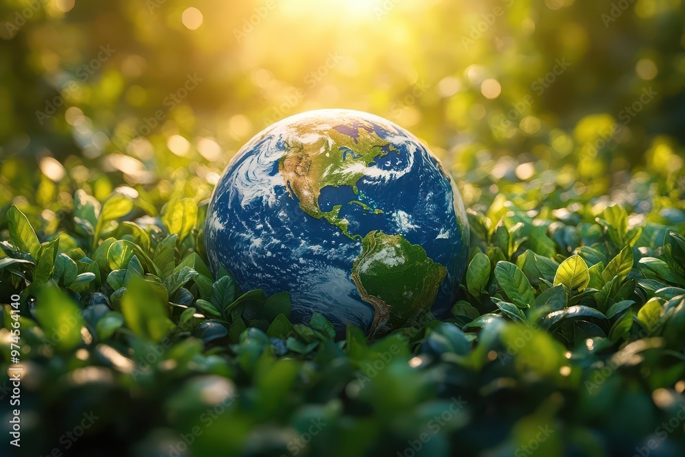 ecofriendly planet earth encased in lush greenery corporate responsibility concept sustainable business practices environmental protection theme ecofriendly planet earth encased in lush greenery corporate responsibility concept sustainable business practices environmental protection theme