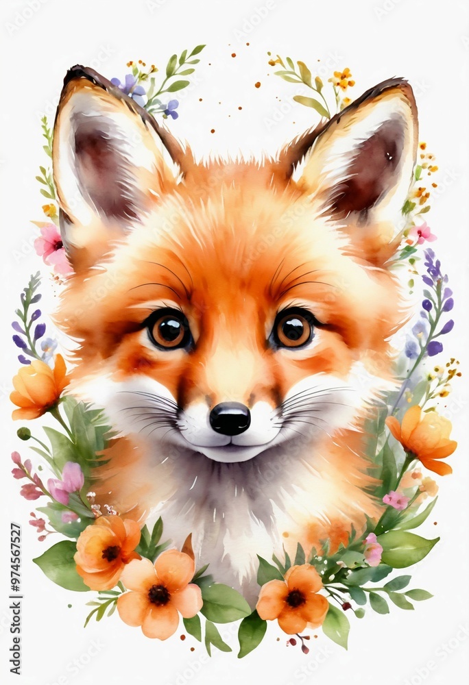 Fototapeta premium red fox cub
