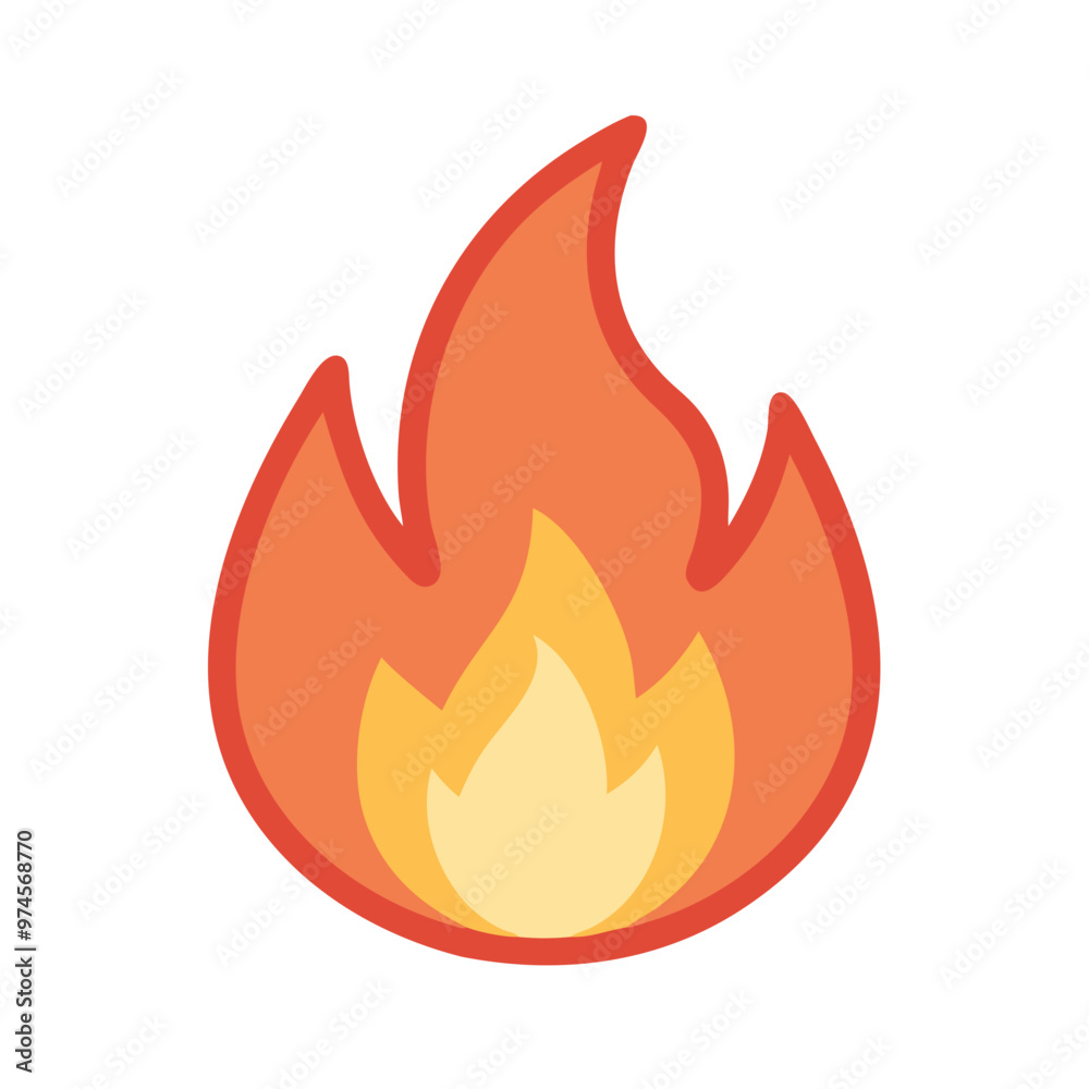 Fire and Flame Icon Fire and Flame Icon
