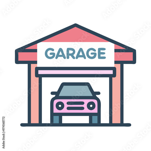 Garage with Car Icon