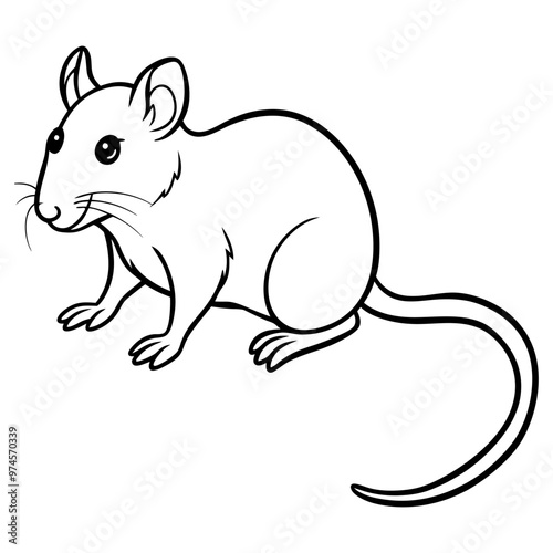 Line art, Silhouettes vector and line cut hand draw illustration black and white background