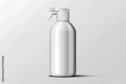 A bottle of white spray paint, front view