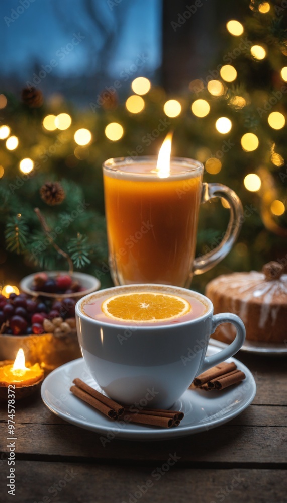 cozy christmas morning with hot cinnamon orange coffee and holiday treats cozy christmas morning with hot cinnamon orange coffee and holiday treats