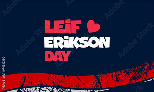 Leif Erikson day , vektor background  banner , photo