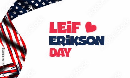 Leif Erikson day , vektor background  banner , photo