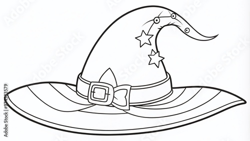 halloween witch hat coloring pages photo