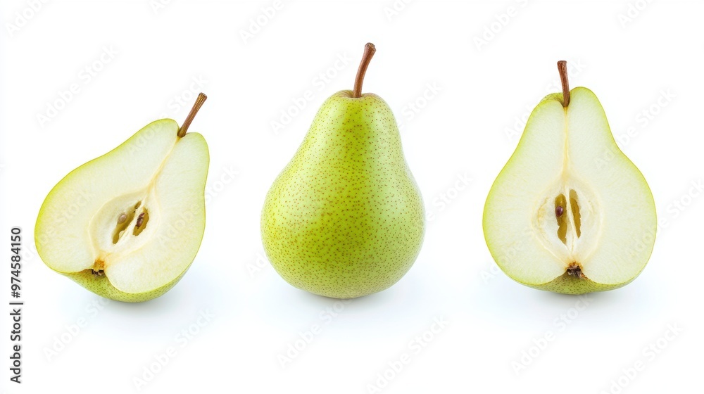 Fresh pear fruit isolated over white background Fresh pear fruit isolated over white background